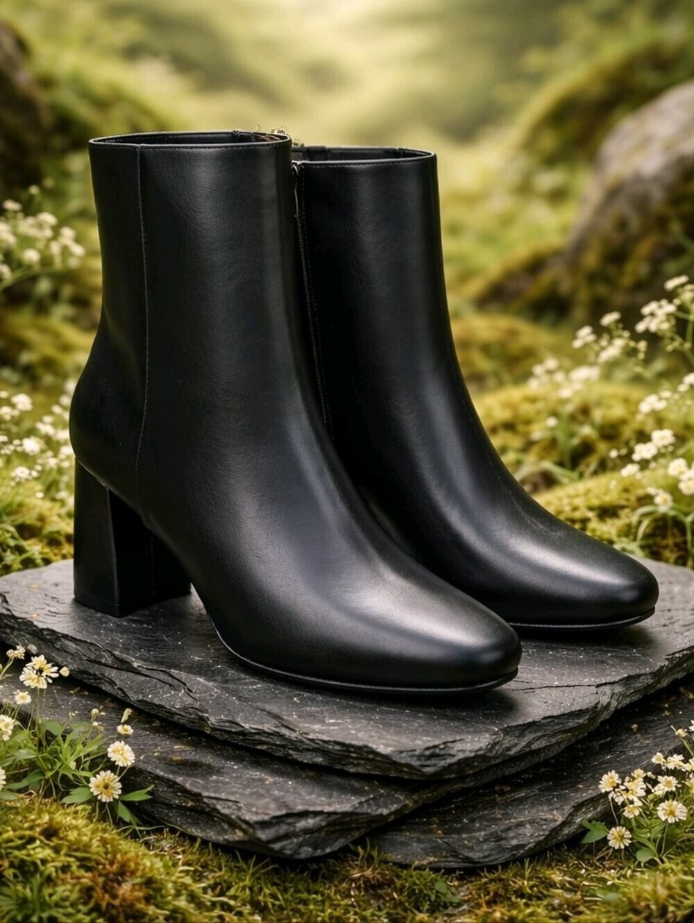 SUGAR -NEW IN BOX- BLOCK HEEL SQUARE TOE BOOTIES SZ 6